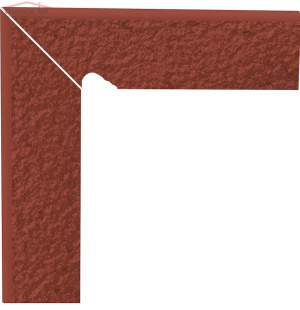 Клинкерная плитка Ceramika Paradyz Natural rosa Duro цоколь (8,1x30) двухэлементный левый